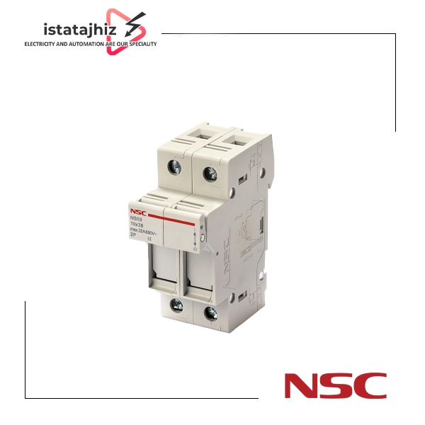 پایه فیوز سیلندری 10×38 دو پل NS-09 2 پایه فیوز سیلندری 10×38 دو پل NS-09
