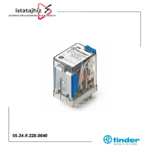 رله شیشه‌ای فیندر 220 ولت DC مدل 55.34.9.220.0040