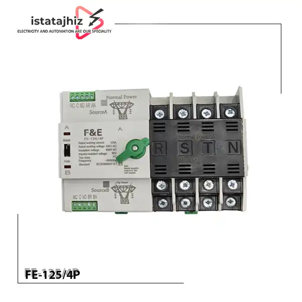 کلید چنج آور 125 آمپر اتوماتیک 4 پل F&E 1 کلید چنجاوور اتوماتیک (ATS) چهار پل F&E – مدل FE-125/4P