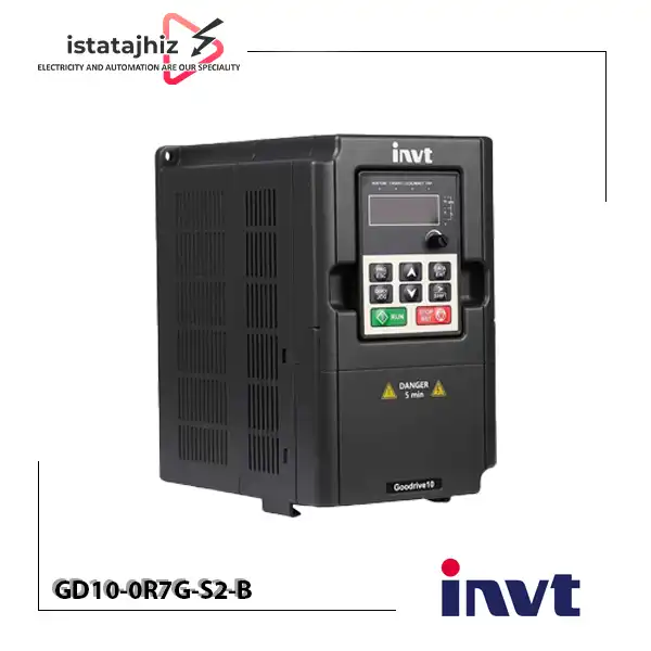 اینورتر تکفاز 0.75 کیلووات INVT 1 اینورتر تکفاز 0.75 کیلووات اینوت مدل GD10-0R7G-S2-B