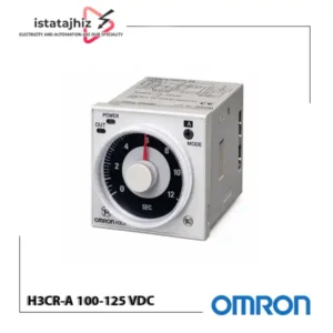 تایمر مولتی فانکشن امرن مدل H3CR-A ولتاژ 100-125 VDC 3 تایمر مولتی فانکشن امرن مدل H3CR-A ولتاژ 100-125 ولت DC نمای روبرو با پایه 11 پین و ولوم تنظیم زمان