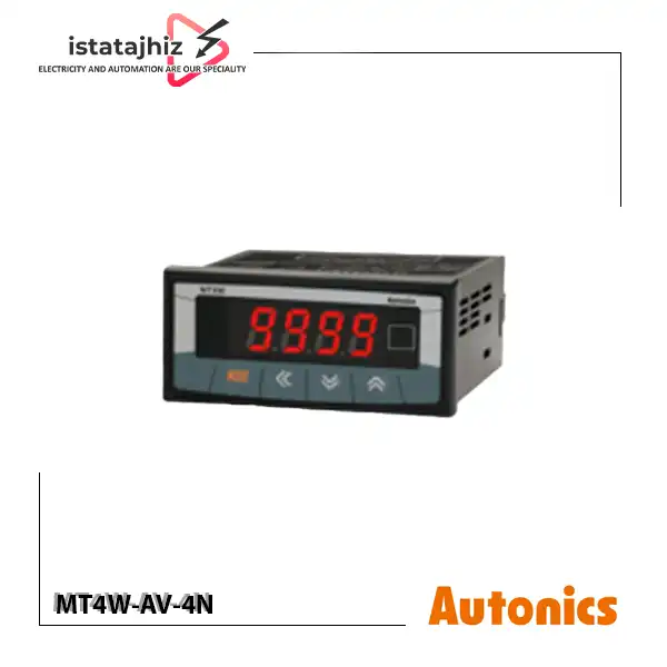 پنل میتر سری MT4W-AV-4N آتونیکس 1 پنل متر دیجیتال ولتاژ AC آتونیکس مدل Autonics MT4W-AV-4N