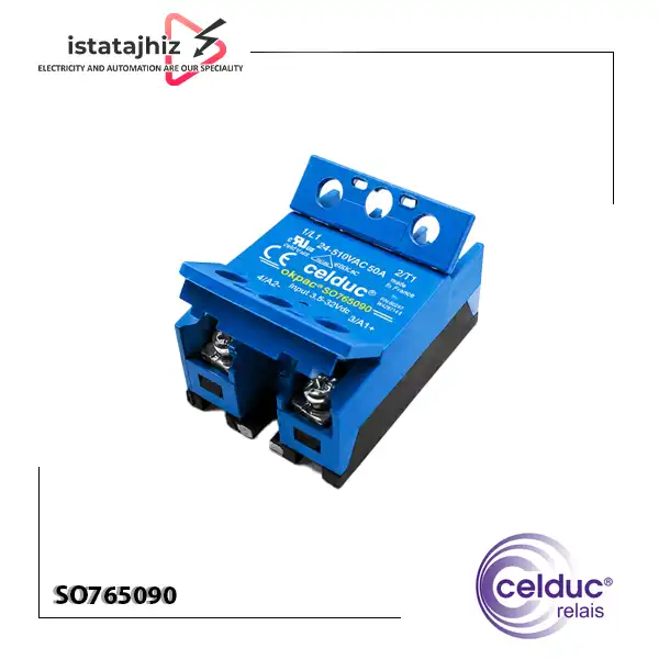 رله SSR تک فاز ۵۰ آمپر سلدوک (Celduc) مدل SO765090 1 رله SSR تک فاز ۵۰ آمپر سلدوک (Celduc) مدل SO765090