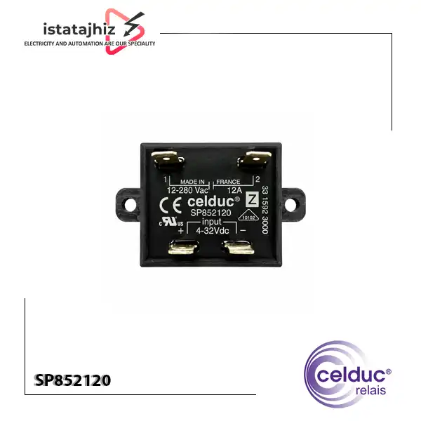 رله SSR تک فاز ۱۲ آمپر سلدوک (Celduc) مدل SP852120 1 رله SSR تک فاز ۱۲ آمپر سلدوک (Celduc) مدل SP852120