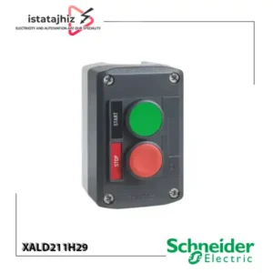 جعبه شستی دو دکمه اشنایدر XALD211H29 5 جعبه فرمان اشنایدر XALD211H29 جعبه شستی استارت استوپ