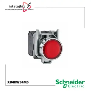 شاسی چراغ دار قرمز اشنایدر XB4BW34M5 10 شستی چراغدار قرمز اشنایدر XB4BW34M5 سری Harmony XB4 با LED داخلی و کنتاکت 1NO+1NC