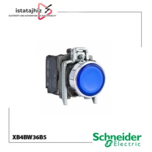 شاسی چراغ دار اشنایدر XB4BW36B5 7 شستی چراغدار آبی اشنایدر الکتریک Schneider Electric XB4BW36B5 با LED 24V و کنتاکت 1NO+1NC