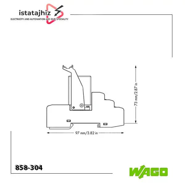 رله چهار چنج اور 5 آمپر 24VDC WAGO 858-304 4 دیاگرام اتصال کنتاکت های NO NC و COM رله WAGO 858-304