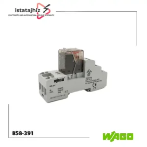 رله 4 چنج اور 6 آمپر 220VDC WAGO 858-391 9 رله چهار چنج اور 6 آمپر 220VDC WAGO 858-391