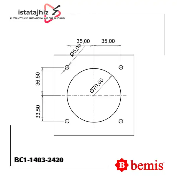 سوکت تابلویی توکار بمیس BC1-1403-2420 2 سوکت تابلویی توکار بمیس BC1-1403-2420