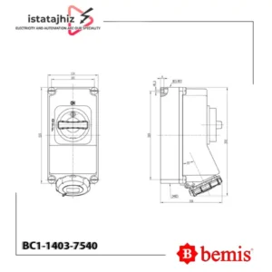 سوکت اینترلاک روکار تکفاز بمیس BC1-1403-7540