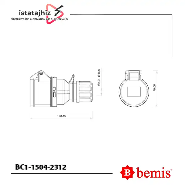 سوکت سیار کانکتور بمیس BC1-1403-2312 2 سوکت سیار کانکتور بمیس BC1-1403-2312