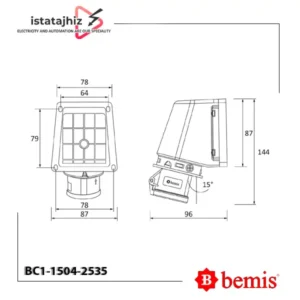 سوکت روکار سه فاز بمیس BC1-1504-2535