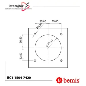 سوکت تابلویی توکار چهار پین BC1-1504-7420 Bemis