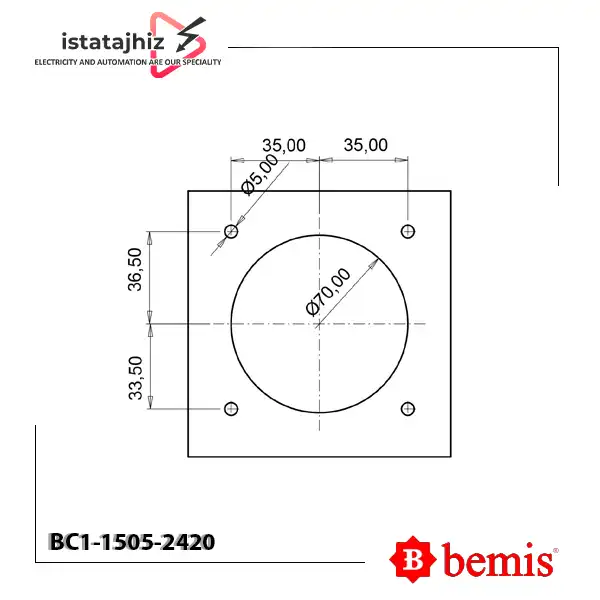 سوکت تابلویی توکار بمیس BC1-1505-2420 3 سوکت تابلویی توکار بمیس BC1-1505-2420