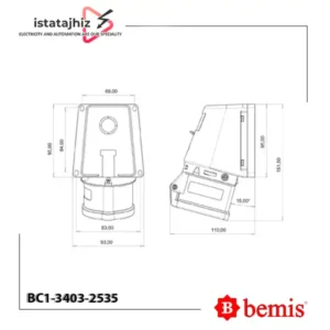 سوکت روکار 3 پین بمیس BC1-3403-2535