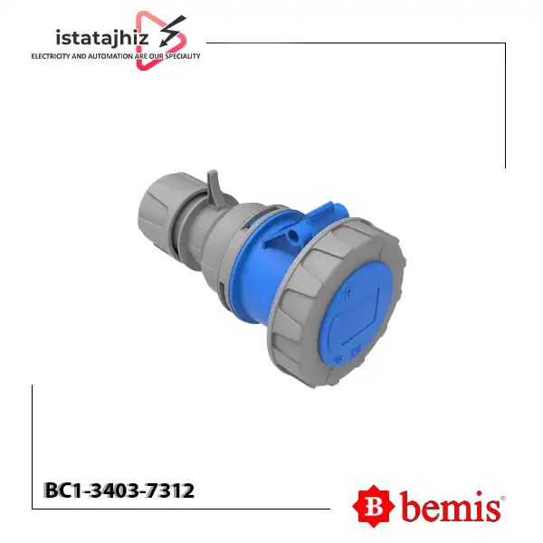مادگی سیار کانکتور 32 آمپر تکفاز 3 پین بمیس 1 سوکت مادگی سیار Bemis BC1-3403-7312