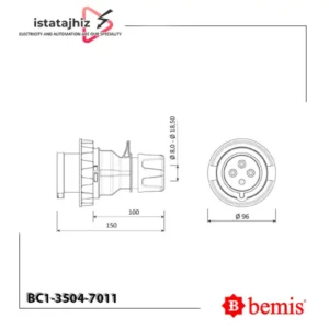 مادگی سیار کانکتور بمیس BC1-3504-7312
