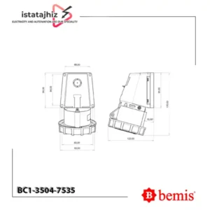 مادگی دیواری 32 آمپر سه فاز BC1-3504-7535