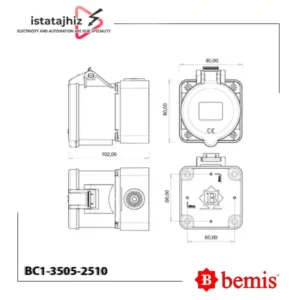 مادگی دیواری مستقیم بمیس BC1-3505-2510