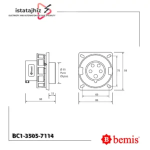 نری معکوس تابلویی سه فاز پنج شاخه بمیس BC1-3505-7114