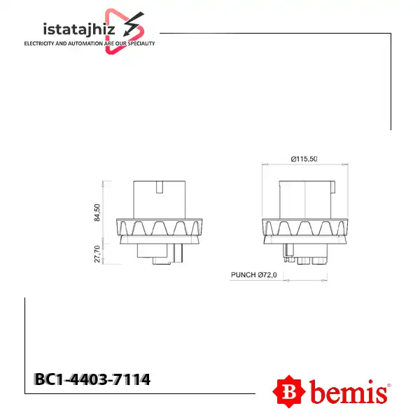پلاگ تابلویی توکار تکفاز Bemis BC1-4403-7114 3 پلاگ تابلویی توکار تکفاز Bemis BC1-4403-7114 - تصویر 3