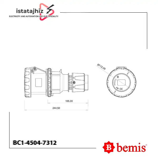 سوکت سیار کانکتور سه فاز بمیس BC1-4504-7312 2 سوکت سیار کانکتور سه فاز بمیس BC1-4504-7312
