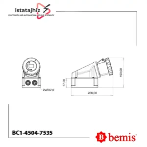 سوکت روکار 90 درجه Bemis BC1-4403-7535