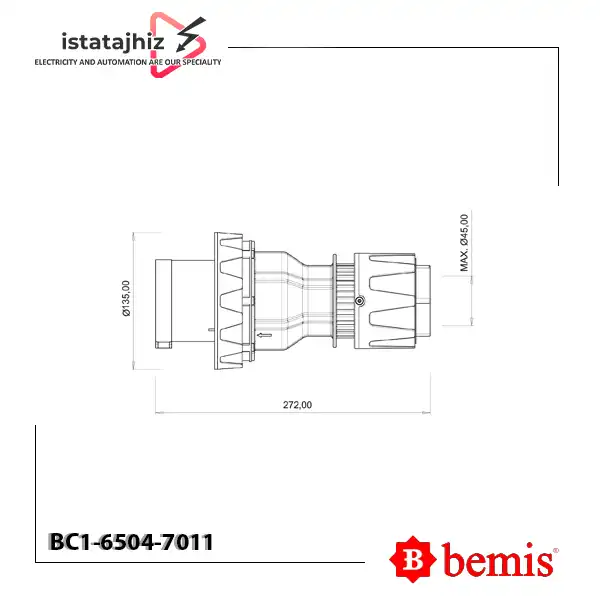 پلاگ بندری 125 آمپر BC1-6504-7011 Bemis 2 پلاگ بندری 125 آمپر BC1-6504-7011 Bemis