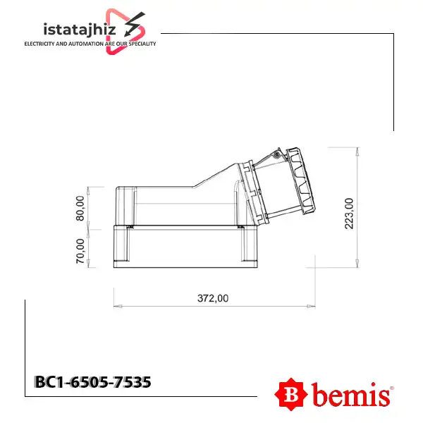 سوکت روکار 90 درجه Bemis BC1-6505-7535 4 سوکت روکار 90 درجه Bemis BC1-6505-7535