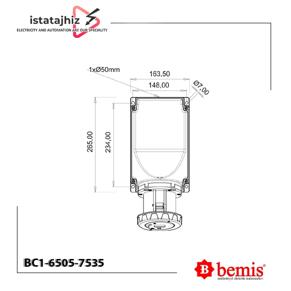 سوکت روکار 90 درجه BC1-6504-7535 بمیس 3 سوکت روکار 90 درجه BC1-6504-7535 بمیس