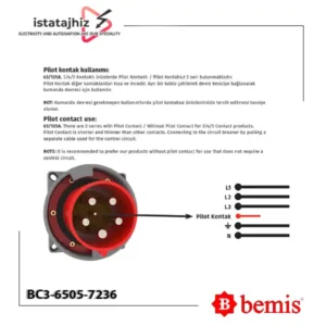 پلاگ دیواری با پایلوت پین بمیس BC3-6505-7236