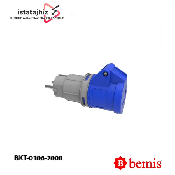 تبدیل پریز 16 آمپر 2 پین بمیس BKT-0106-2000 1 تبدیل پریز 16 آمپر 2 پین بمیس BKT-0106-2000