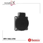 سوکت توکار 2 پین مشکی بمیس BY9-1402-2700
