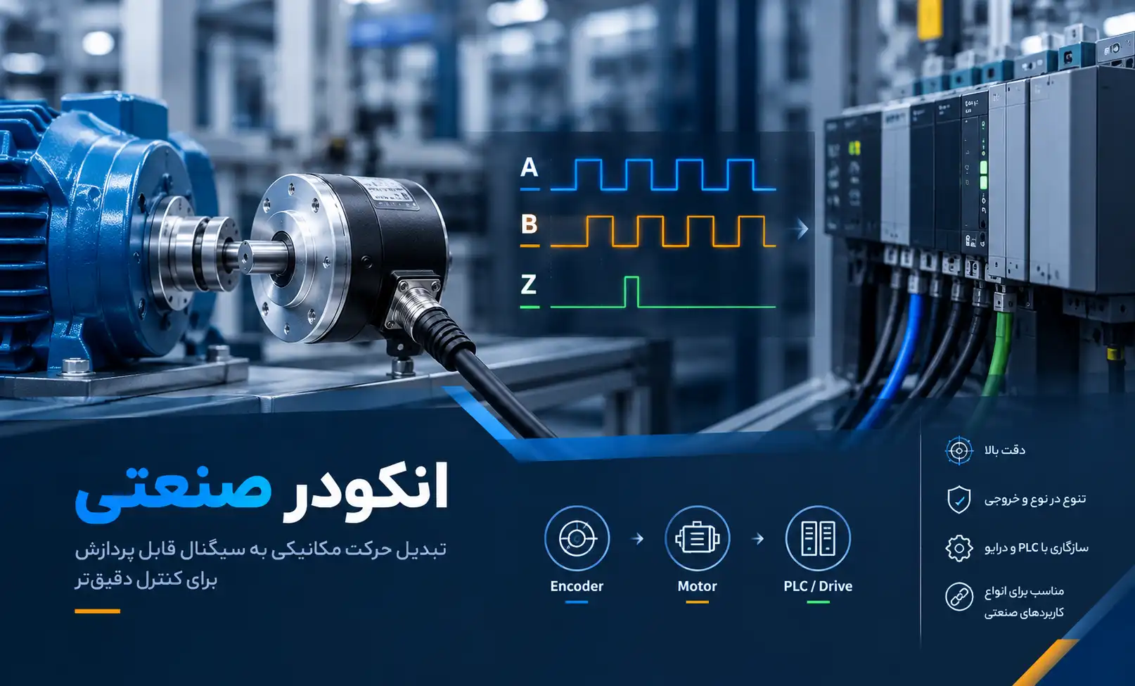 انکودر مناسب با plc