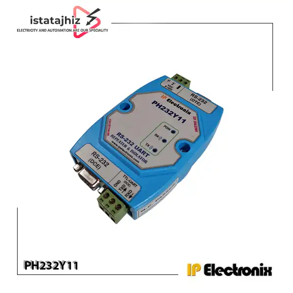 مبدل و ریپیتر RS-232 ایزوله IP Electronix PH232Y11 2 نمای بغل مبدل و ریپیتر ایزوله RS-232 مدل PH232Y11 برند IP Electronix