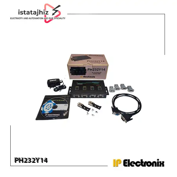 مبدل و ایزولاتور RS-232 یک به چهار IP Electronix PH232Y14 4 جعبه و متعلقات مبدل RS-232 یک به چهار IP Electronix PH232Y14