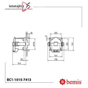 سوکت تابلویی توکار بمیس BC1-1015-7413