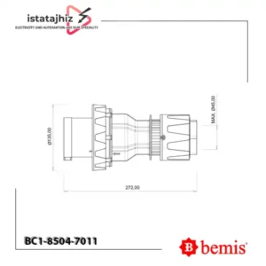 پلاگ مستقیم سه‌فاز ضدآب Bemis BC1-8504-7011