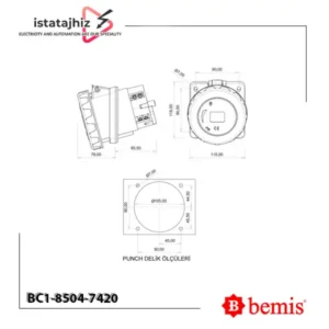 سوکت تابلویی توکار بمیس BC1-8504-7420