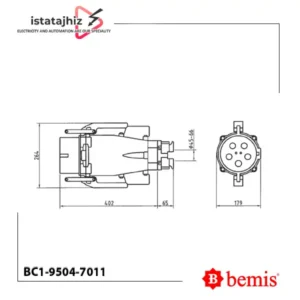 پلاگ صنعتی 400 آمپر بمیس BC1-9504-7011
