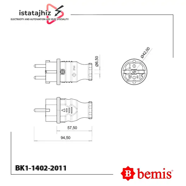 نری صنعتی 16 آمپر تکفاز ارتدار BK1-1402-2011 2 نری صنعتی 16 آمپر تکفاز ارتدار BK1-1402-2011
