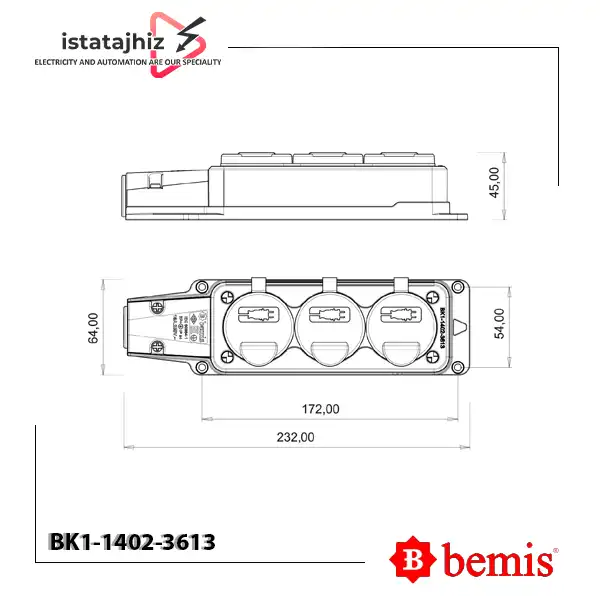 سهراهی تکفاز دربدار بمیس BK1-1402-3613 2 سهراهی تکفاز دربدار بمیس BK1-1402-3613