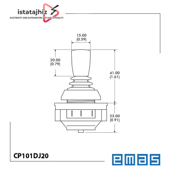 جوی استیک باکالیت CP101DJ20 اماس 3 جوی استیک باکالیت CP101DJ20 اماس - تصویر 3
