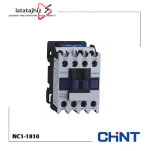کنتاکتور ۱۸ آمپر سه پل CHINT مدل NC1-1810 با یک کنتاکت کمکی باز