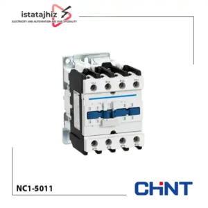 کنتاکتور 50 آمپر CHINT مدل NC1-5011 4 کنتاکتور 50 آمپر سه فاز CHINT مدل NC1-5011 با دو کنتاکت کمکی