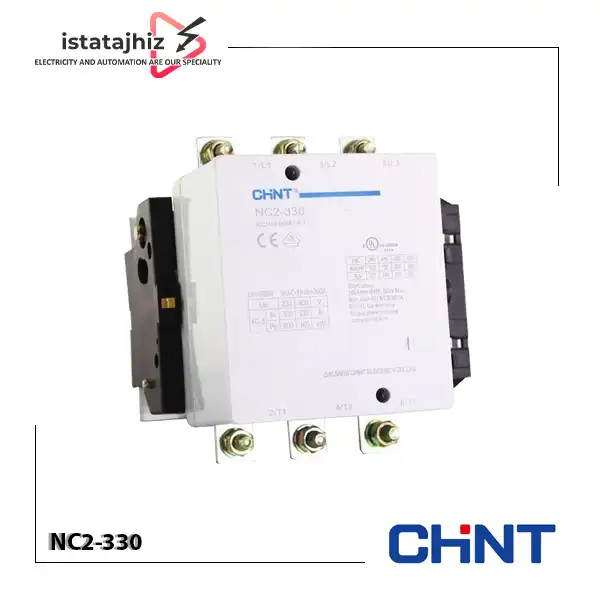 کنتاکتور 330 آمپر CHINT مدل NC2-330 1 کنتاکتور قدرت ۳۳۰ آمپر سه پل CHINT مدل NC2-330