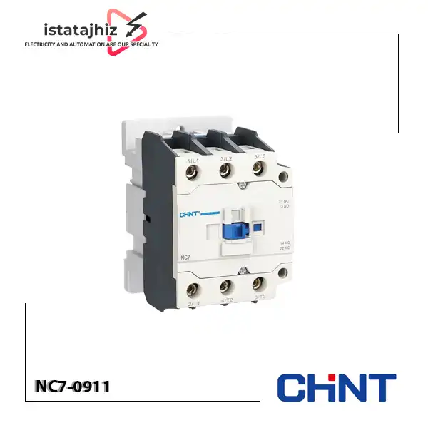 کنتاکتور 9 آمپر CHINT مدل NC7-0911 1 کنتاکتور سه فاز 9 آمپر CHINT مدل NC7-0911 با کنتاکت کمکی 1NO+1NC