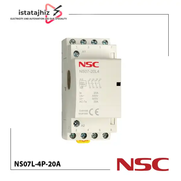 کنتاکتور روشنایی NSC مدل NS07L-4P-20A 2 کنتاکتور روشنایی NSC مدل NS07L-4P-20A - تصویر 2